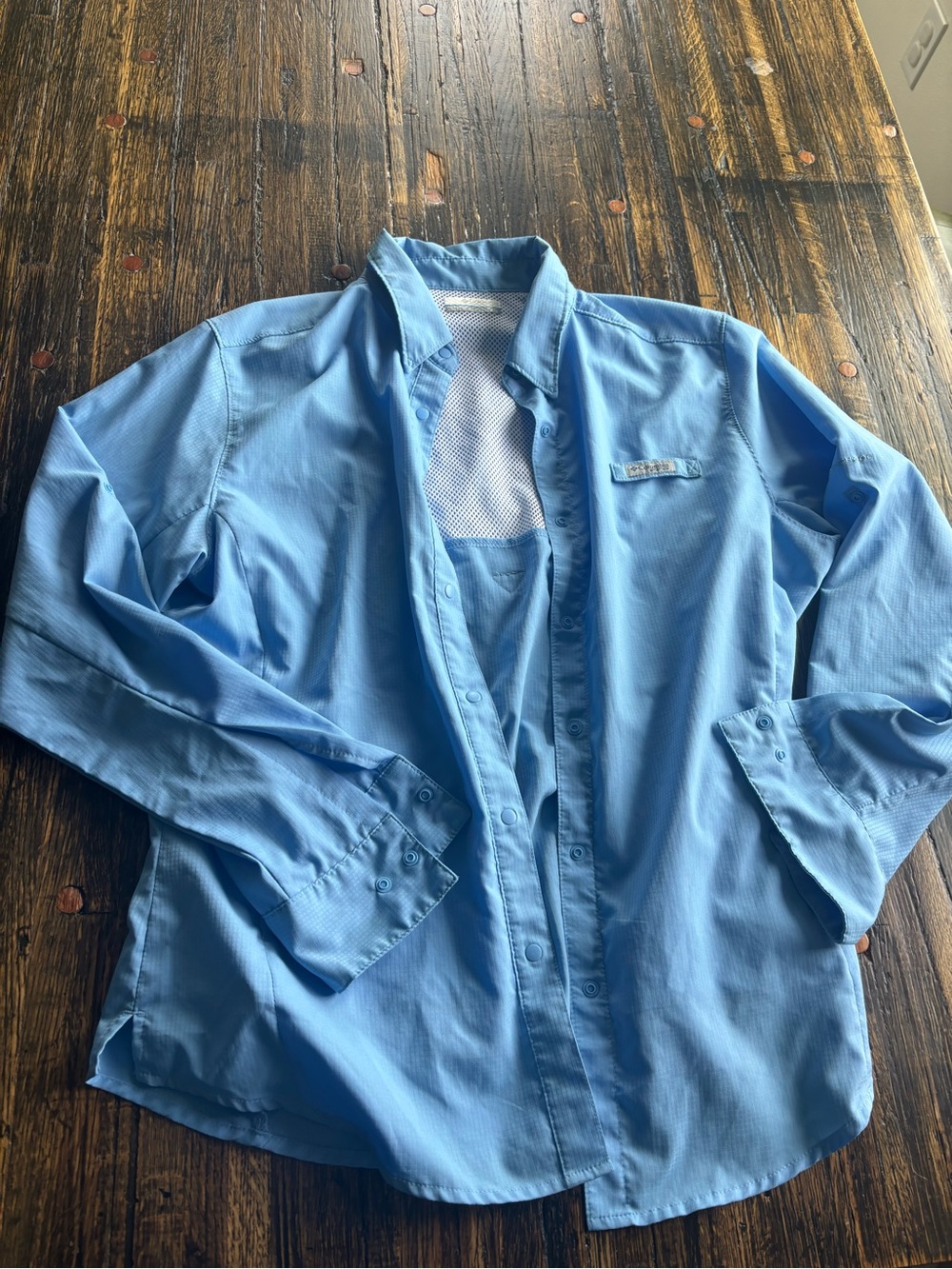 Columbia Light Blue Long Sleeve Shirt